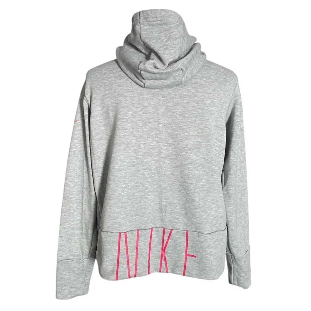Nike Women's Dri-FIT Performance Gray Sporty Active Pullover Hoodie Size Medium